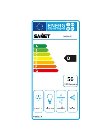 Samet Cappa Embla 60 da parete acciaio inox