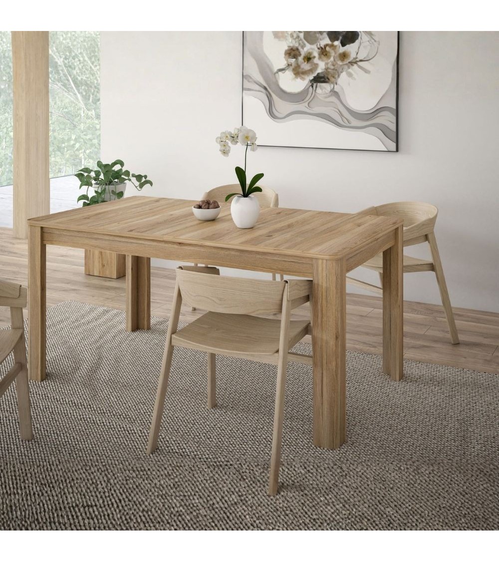 Tavolo allungabile Mono con allunga centrale 160x72.7x90.4 cm colore rovere