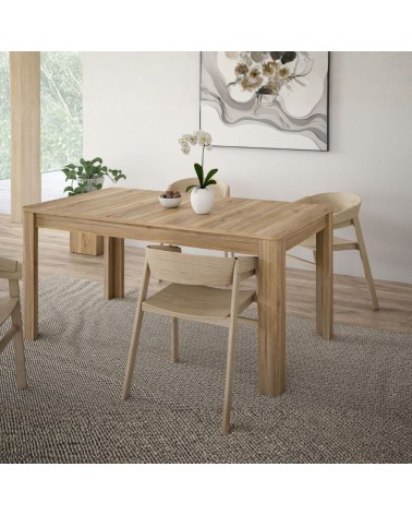 Tavolo allungabile Mono con allunga centrale 160x72.7x90.4 cm colore rovere