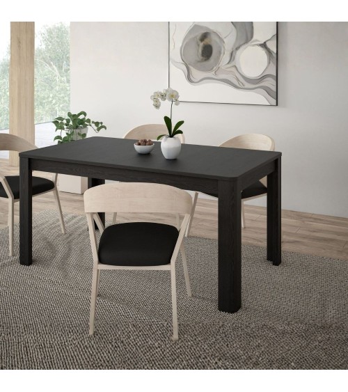 Tavolo allungabile Mono con allunga centrale 160x72.7x90.4 cm colore nero