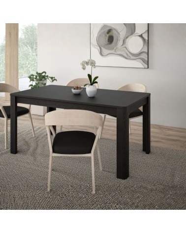 Tavolo allungabile Mono con allunga centrale 160x72.7x90.4 cm colore nero