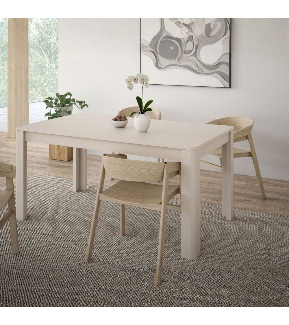 Tavolo allungabile Mono con allunga centrale 160x72.7x90.4 cm colore cashmere