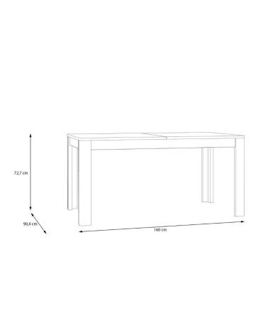 Tavolo allungabile Mono con allunga centrale 160x72.7x90.4 cm colore cashmere