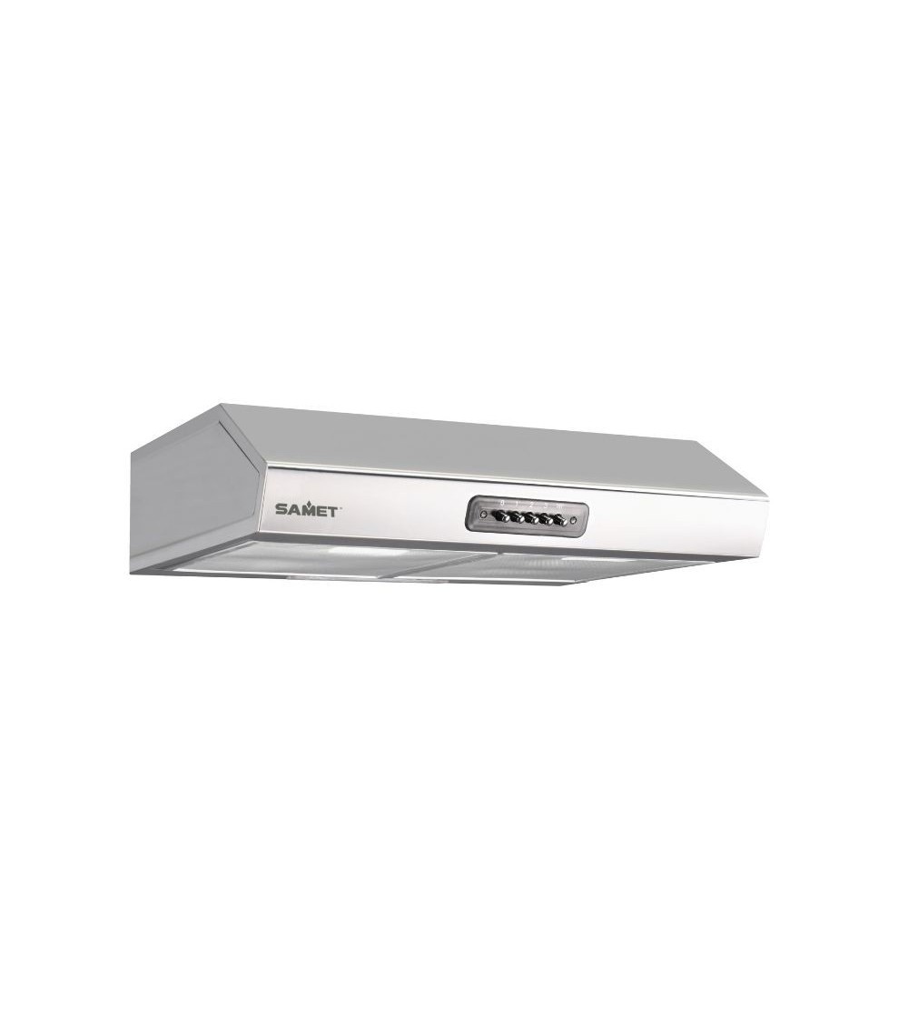 Gruppo cappa Samet sottopensile luce led potenza aspirante 280 m3/h 3 livelli Tornado 60 inox