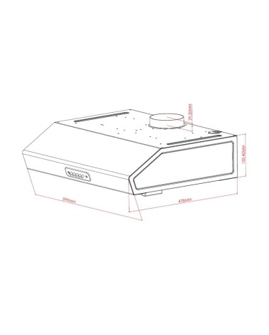 Gruppo cappa Samet sottopensile luce led potenza aspirante 280 m3/h 3 livelli Tornado 60 inox