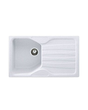 Lavello 1 vasca con gocciolatoio reversibile Franke CUG 611 in fragranite bianco