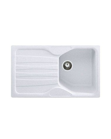 Lavello 1 vasca con gocciolatoio reversibile Franke CUG 611 in fragranite bianco