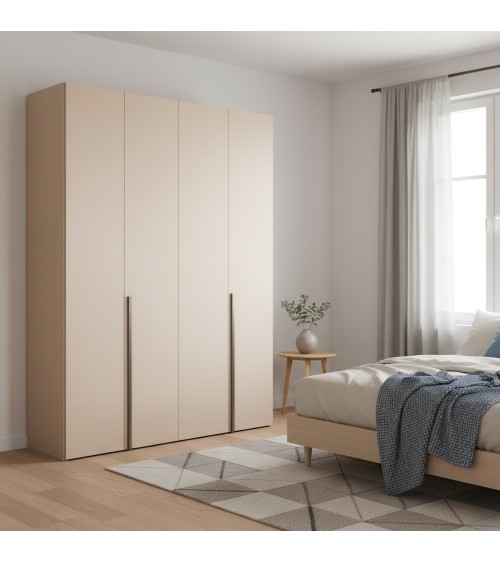 Armadio Modular 4 ante battenti colore cashmere