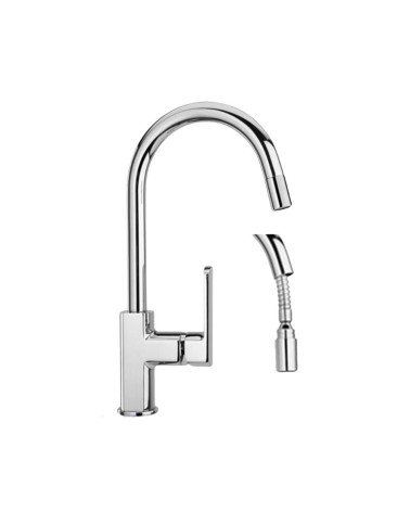 Miscelatore da cucina Paini 86CR591 cromato doccetta monogetto