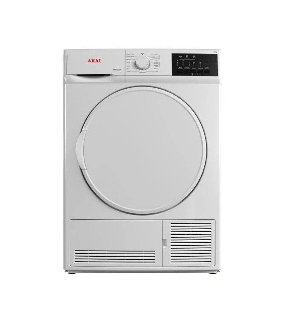 Asciugatrice AKAI ASC8033V 8 kg carica frontale libera installazione bianca classe B