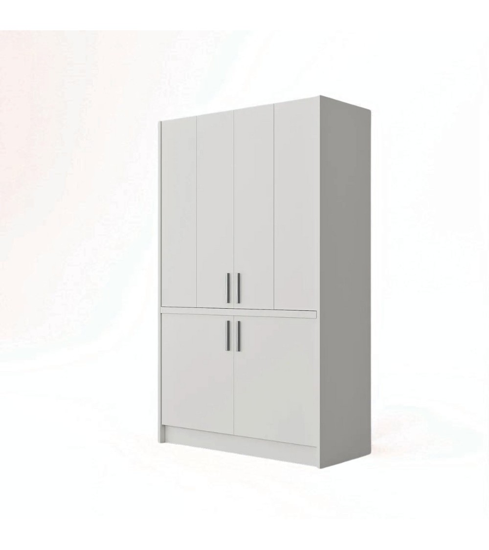 Cucina monoblocco Fold struttura e ante a libro bianco