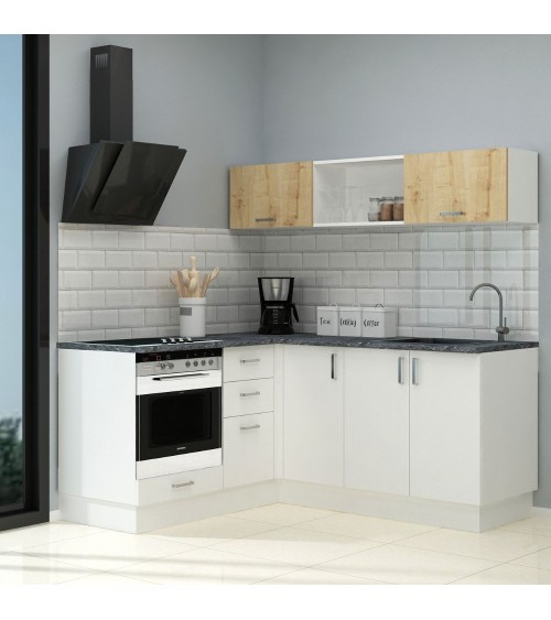Cucina angolare Cassino bianca 180x160 reversibile