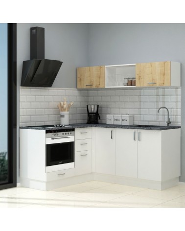 Cucina angolare Cassino bianca 180x160 reversibile