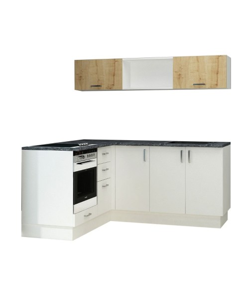 Cucina angolare Cassino bianca 180x160 reversibile