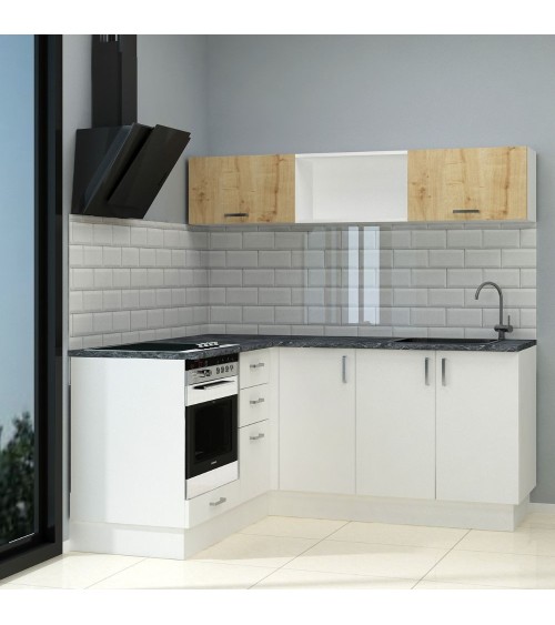 Cucina angolare Cassino bianca 180x160 reversibile