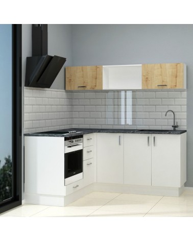 Cucina angolare Cassino bianca 180x160 reversibile