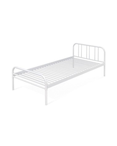 Letto singolo Genoa in metallo bianco
