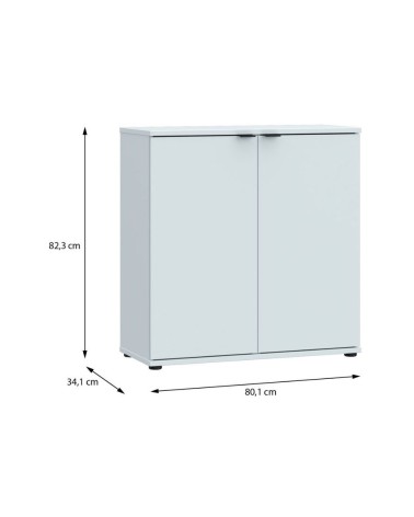 Mobile multiuso Segno con due ante  L 80 cm. colore grigio chiaro