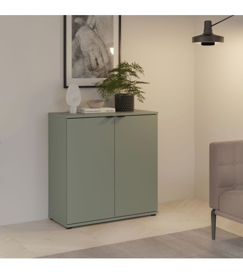 Mobile multiuso Segno con due ante  L 80 cm. colore verde salvia
