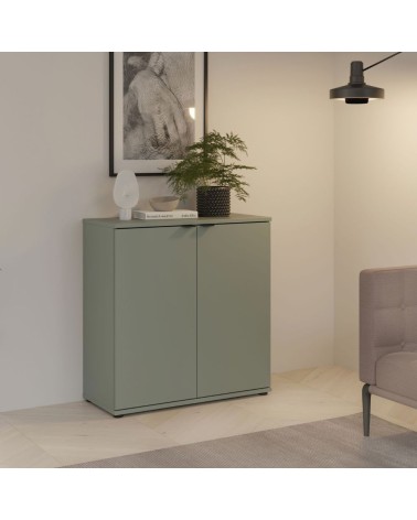 Mobile multiuso Segno con due ante  L 80 cm. colore verde salvia