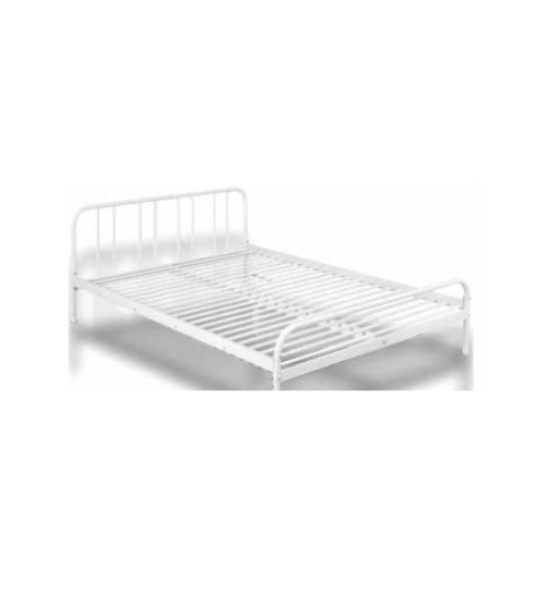 Letto matrimoniale Genoa in metallo bianco