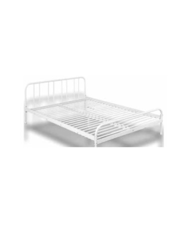 Letto matrimoniale Genoa in metallo bianco