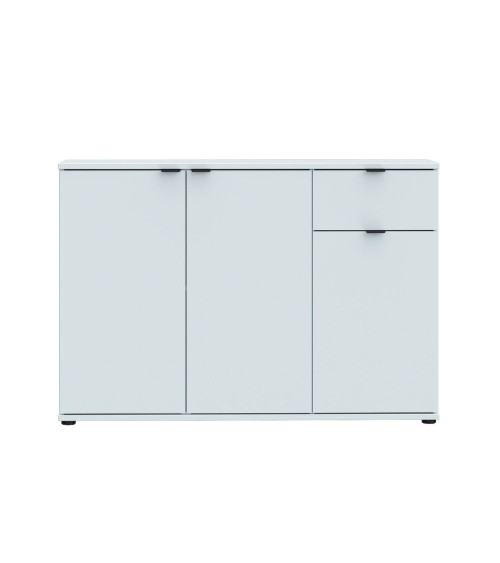 Mobile multiuso Segno con tre ante e 1 cassetto L 120 cm colore grigio chiaro