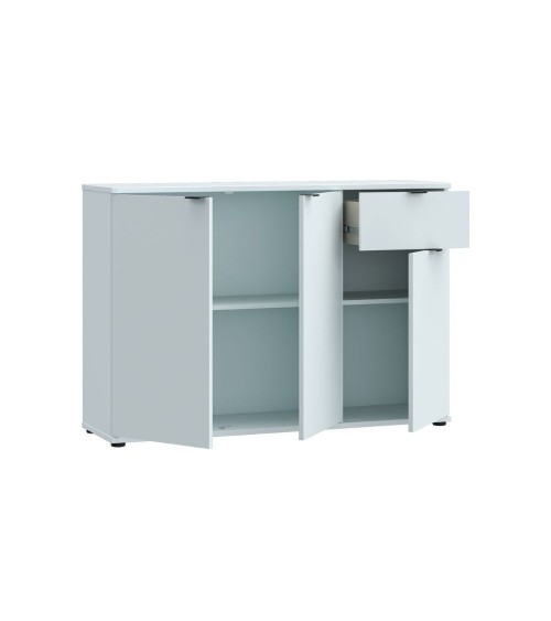 Mobile multiuso Segno con tre ante e 1 cassetto L 120 cm colore grigio chiaro