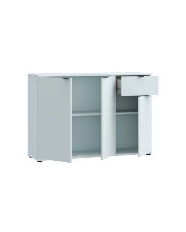 Mobile multiuso Segno con tre ante e 1 cassetto L 120 cm colore grigio chiaro
