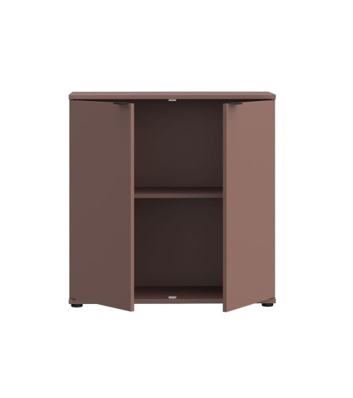 Mobile multiuso Segno con due ante  L 80 cm. colore terracotta