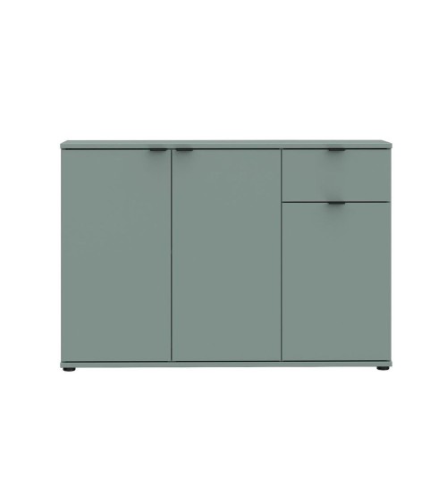 Mobile multiuso Segno con tre ante e 1 cassetto L 120 cm colore verde salvia