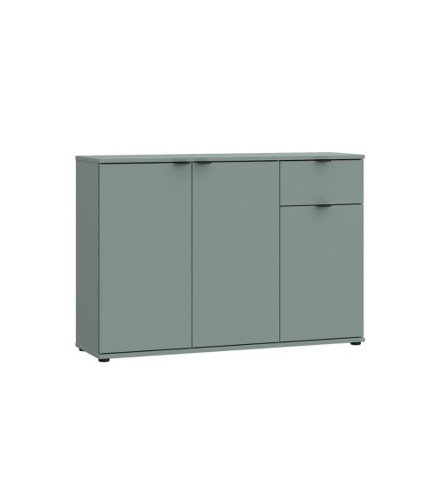 Mobile multiuso Segno con tre ante e 1 cassetto L 120 cm colore verde salvia