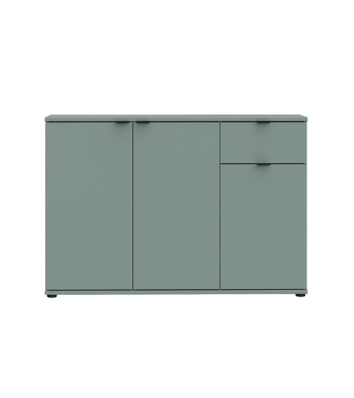 Mobile multiuso Segno con tre ante e 1 cassetto L 120 cm colore verde salvia