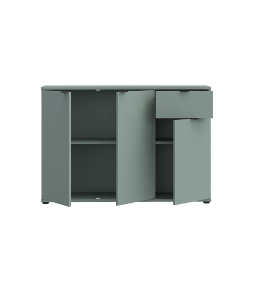 Mobile multiuso Segno con tre ante e 1 cassetto L 120 cm colore verde salvia