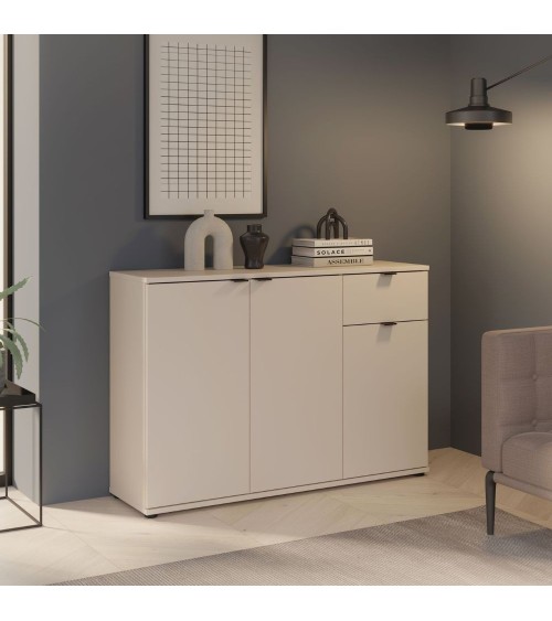 Mobile multiuso Segno con tre ante e 1 cassetto L 120 cm colore cashmere