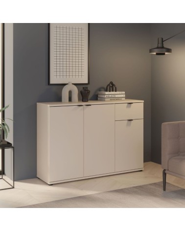 Mobile multiuso Segno con tre ante e 1 cassetto L 120 cm colore cashmere