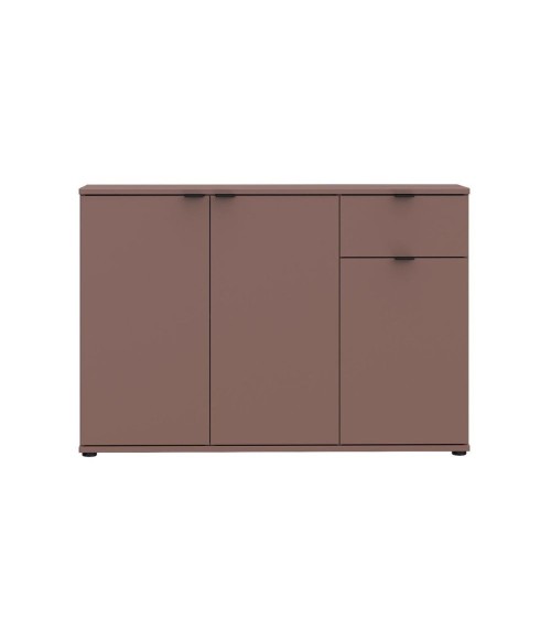 Mobile multiuso Segno con tre ante e 1 cassetto L 120 cm colore terracotta