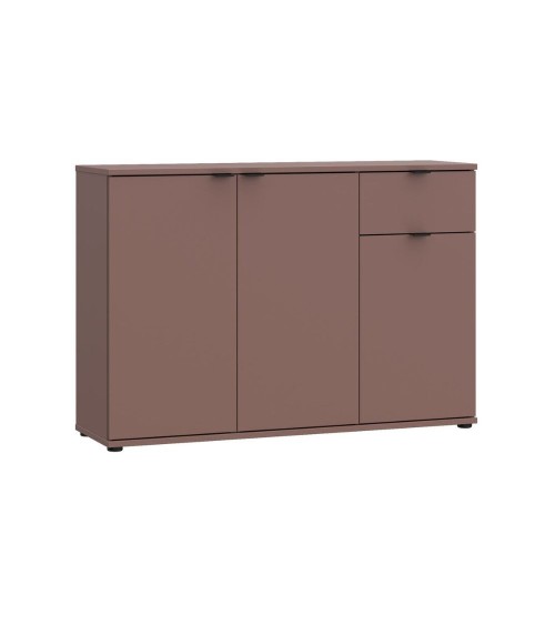 Mobile multiuso Segno con tre ante e 1 cassetto L 120 cm colore terracotta