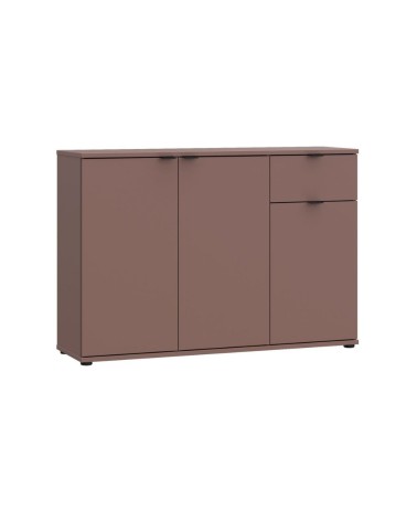 Mobile multiuso Segno con tre ante e 1 cassetto L 120 cm colore terracotta
