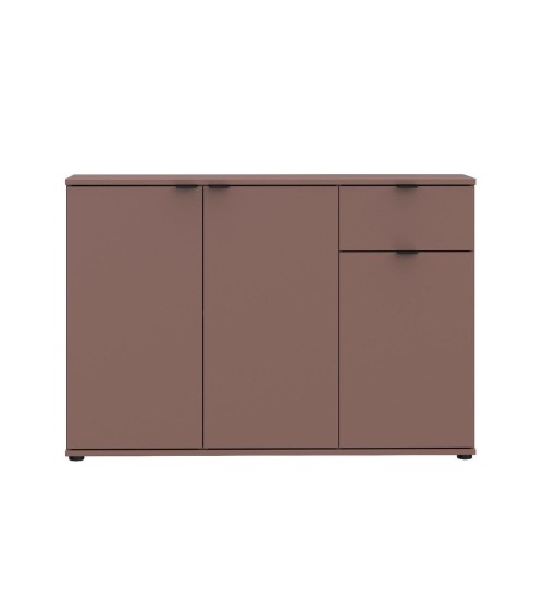 Mobile multiuso Segno con tre ante e 1 cassetto L 120 cm colore terracotta