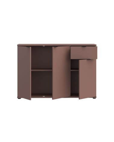 Mobile multiuso Segno con tre ante e 1 cassetto L 120 cm colore terracotta