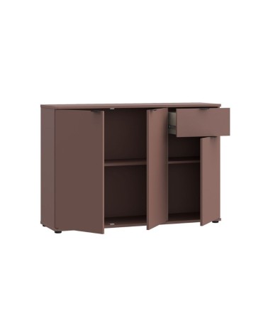 Mobile multiuso Segno con tre ante e 1 cassetto L 120 cm colore terracotta