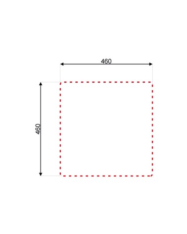 Lavello incasso monostampo N244KR 1 vasca 48x48 cm. inox