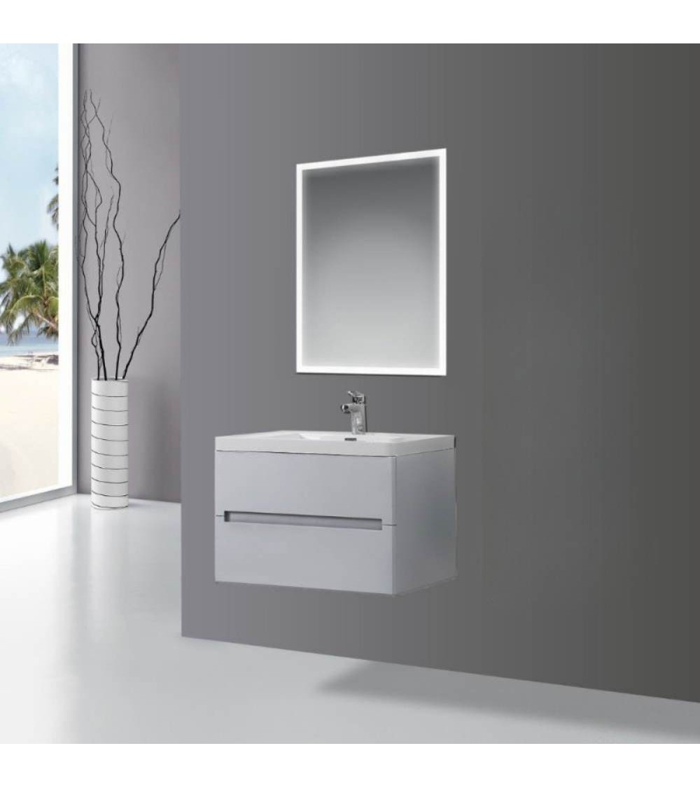 Mobile bagno sospeso Varano grigio chiaro 90x48x55