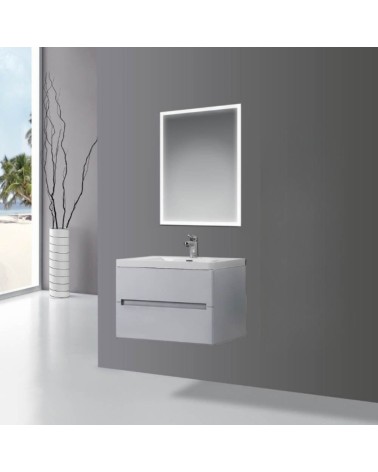 Mobile bagno sospeso Varano grigio chiaro 90x48x55