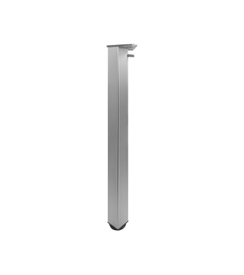 Tavolo tondo Leccino diametro 120 con piano bianco e gambe alluminio