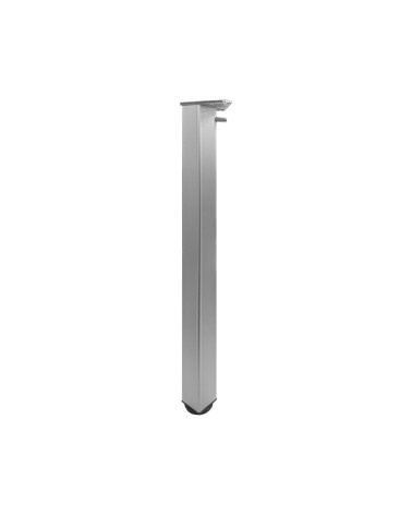 Tavolo quadrato Leccino 80x80 cm con piano bianco e gambe in alluminio