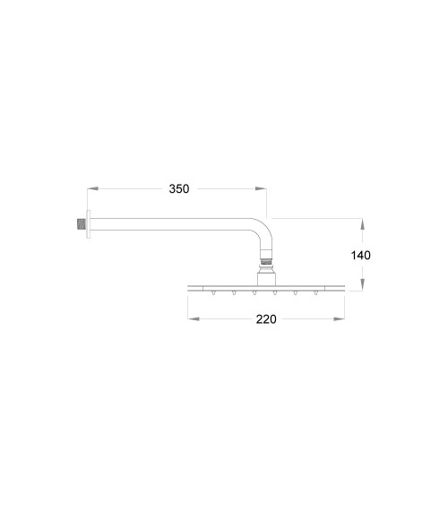 Soffione doccia Acquafondente quadrato cromato