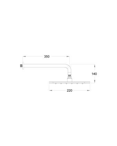 Soffione doccia Acquafondente quadrato cromato