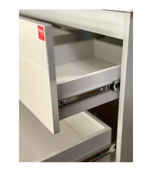 Mobile bagno sospeso Lario con lavabo e specchio bianco 80x46x48 H cm